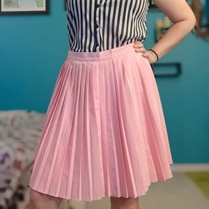 Pleats as a Punch A-Line Skirt Modcloth